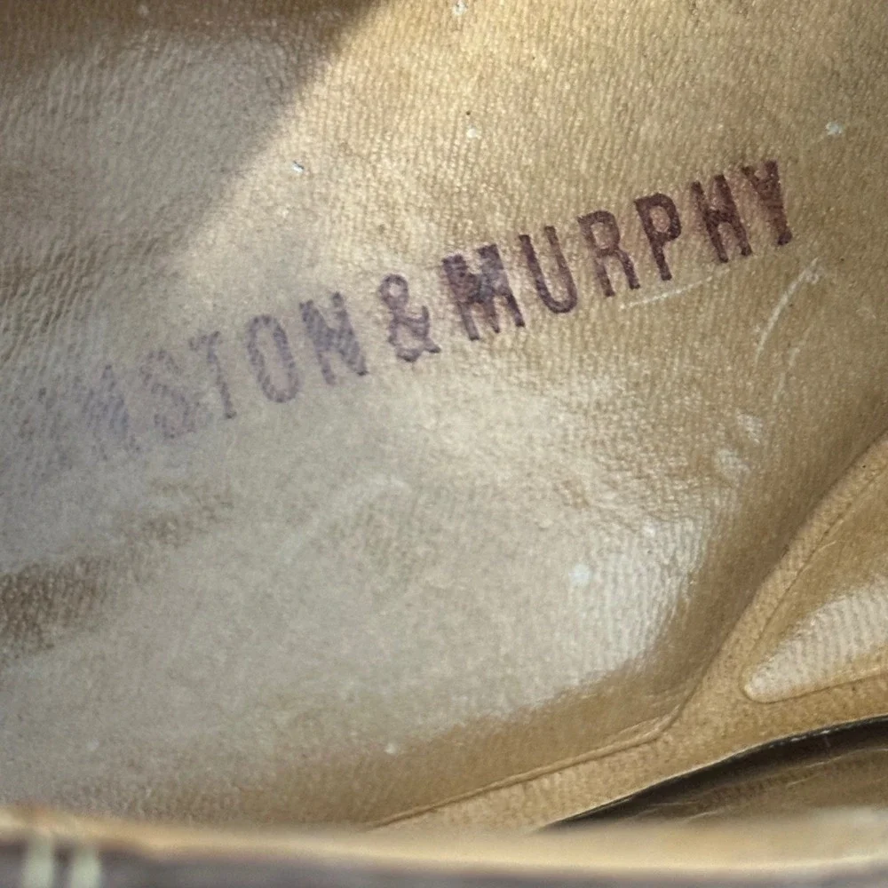 Johnston & Murphy Mens Brown Leather‎ Lace Up Oxford Shoes 20-7477 Size 9.5